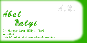 abel malyi business card