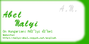 abel malyi business card